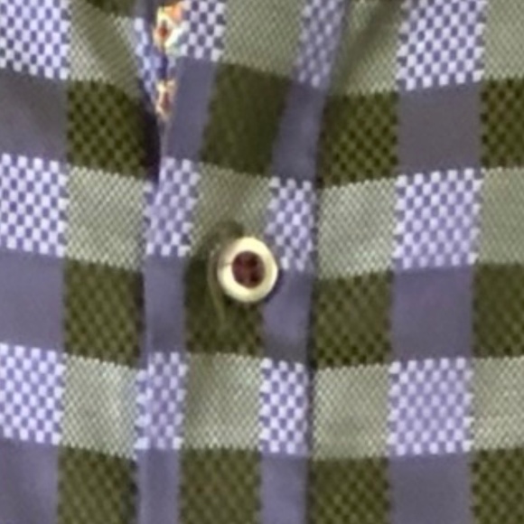 Robert Graham Purple Check Cotton Lightweight Embroidery Cuffs Shirt - Sz-2XL - Picture 3 of 16